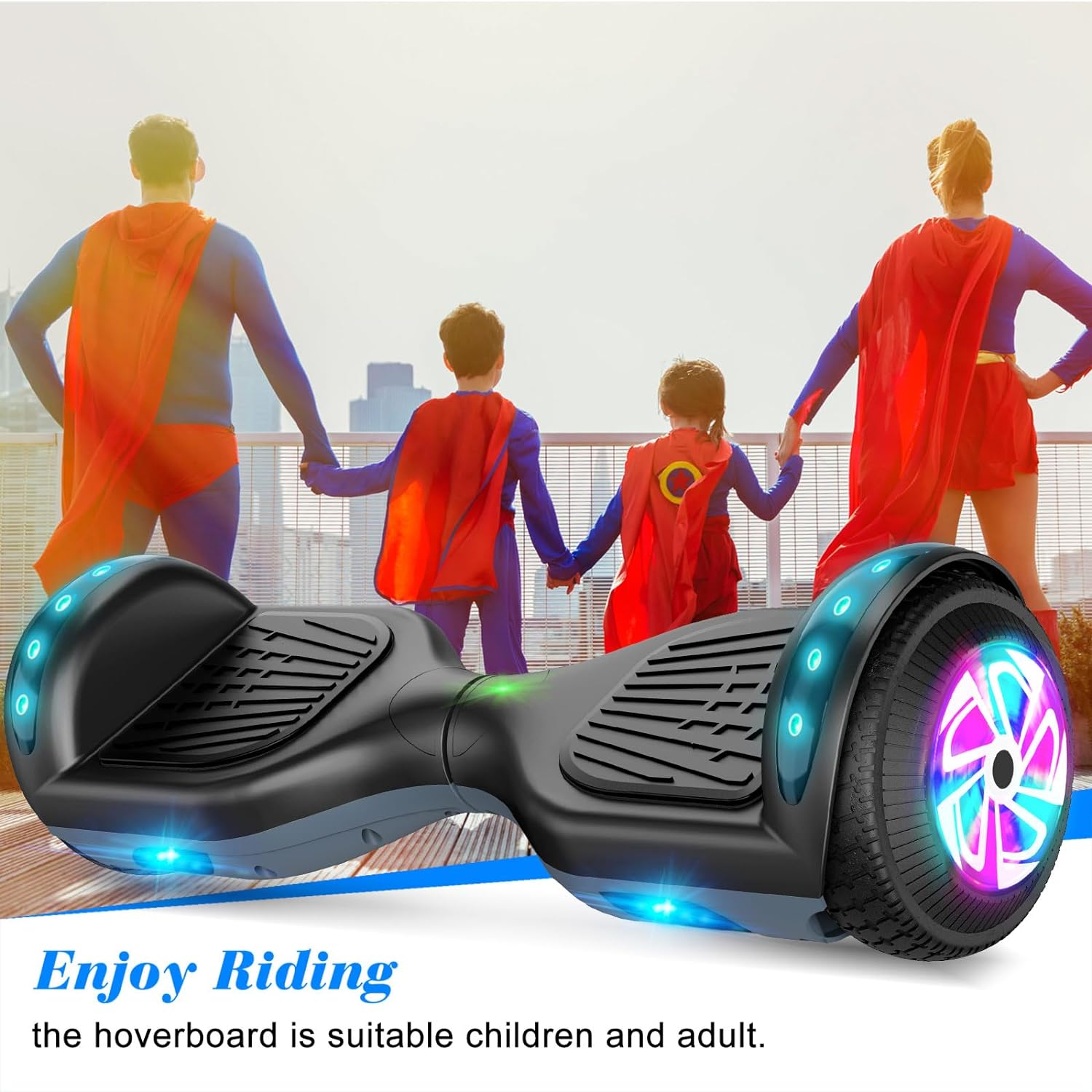 FLYING-ANT HOVERBOARD, AEROPATINETAS AUTOEQUILIBRANTES DE 6.5' CON BLUETOOTH Y LUCES LED INTERMITENTES - 6