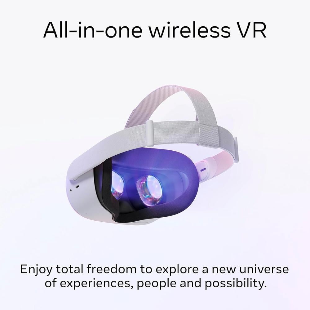LENTES DE REALIDAD VIRTUAL META QUEST 2 128GB INALÁMBRICAS | BLANCO - 2