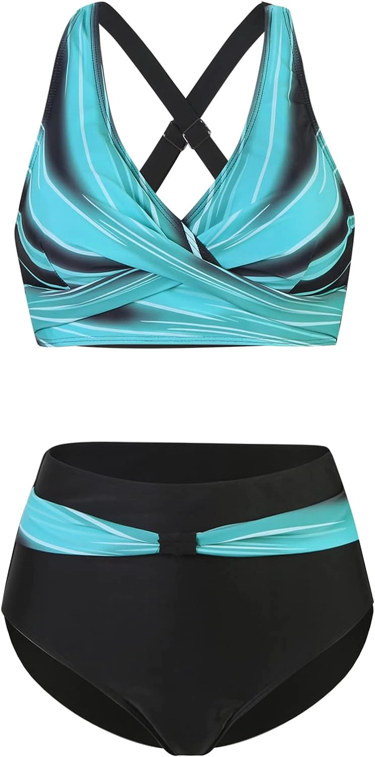 ROPA DE BAÑO MUJER COMPRA FACIL SEAFORM 2 PIEZAS BIKINI ENVOLVENTE PARTE DELANTERA CINTURA ALTA CONTROL ABDOMEN - 3