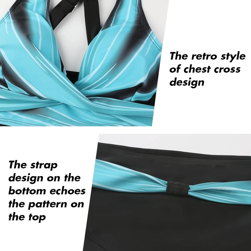ROPA DE BAÑO MUJER COMPRA FACIL SEAFORM 2 PIEZAS BIKINI ENVOLVENTE PARTE DELANTERA CINTURA ALTA CONTROL ABDOMEN - 5