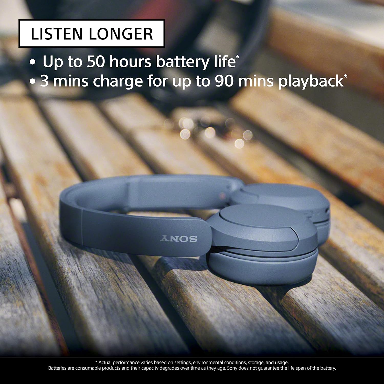 AUDÍFONOS SONY INALÁMBRICO BLUETOOTH WH-CH520 ON-EAR CON MICRÓFONO NEGRO - 2