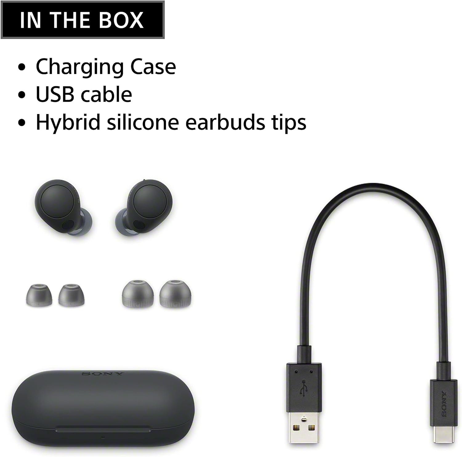 AUDÍFONOS SONY INALÁMBRICO BLUETOOTH WF-C700N INTRAUDITIVOS CON CANCELACIÓN DE RUIDO MICRÓFONO Y RESISTENCIA AL AGUA IPX4 NEGRO - 4