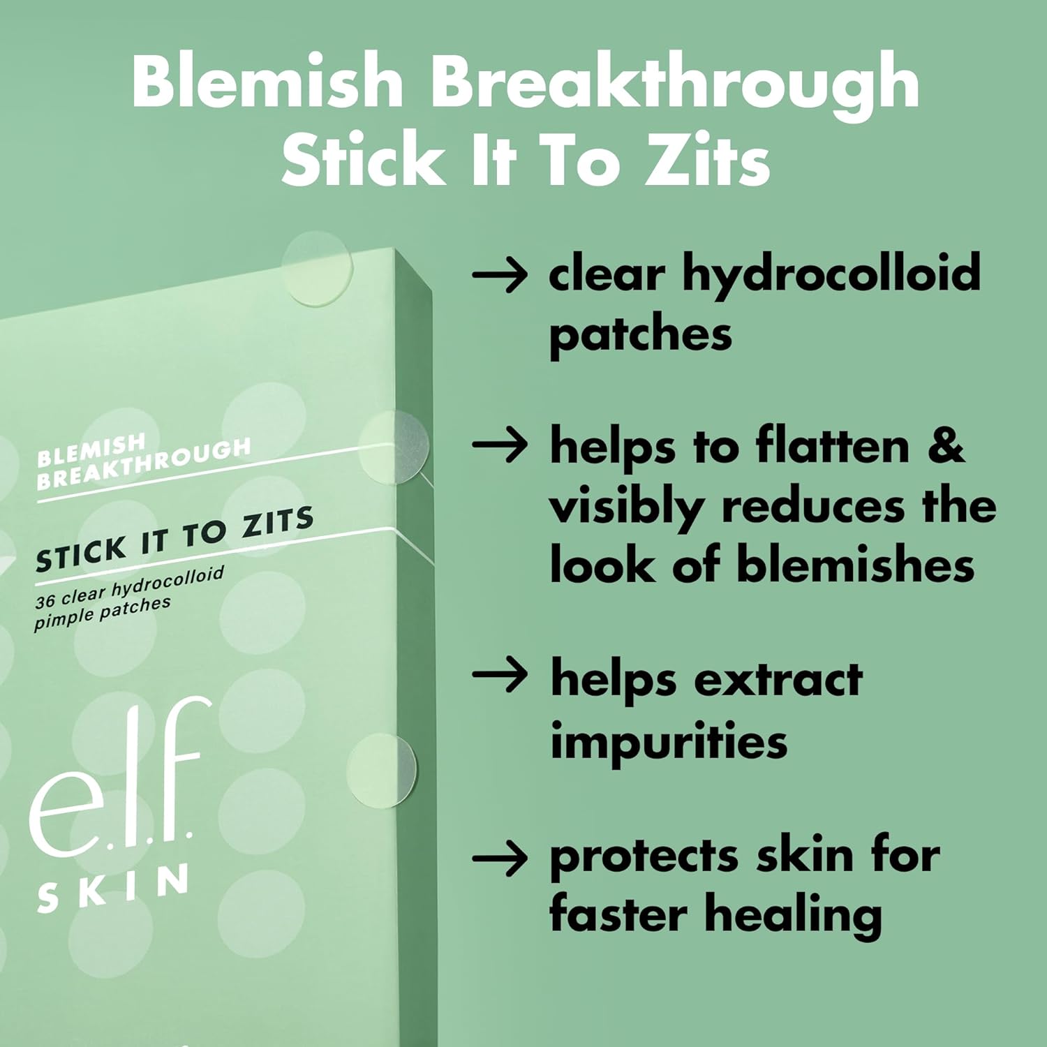 TRATAMIENTO E.L.F. COSMETICS SKIN BLEMISH BREAKTHROUGH PARCHES DE ESPINILLAS 36 UN - 6