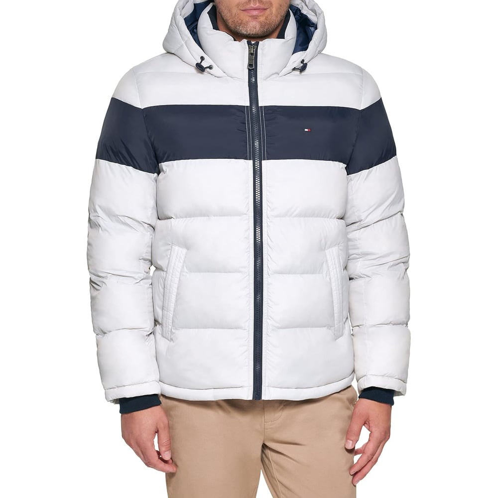 CASACA TOMMY HILFIGER ACOLCHADA CON CAPUCHA PARA HOMBRE - 1