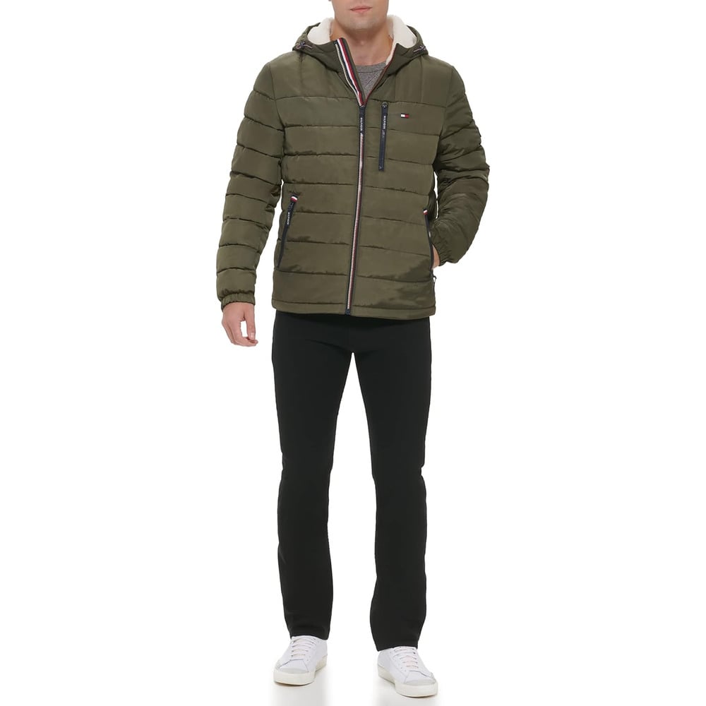 CASACA TOMMY HILFIGER ACOLCHADA RESISTENTE AL AGUA CON CAPUCHA PARA HOMBRE - 2