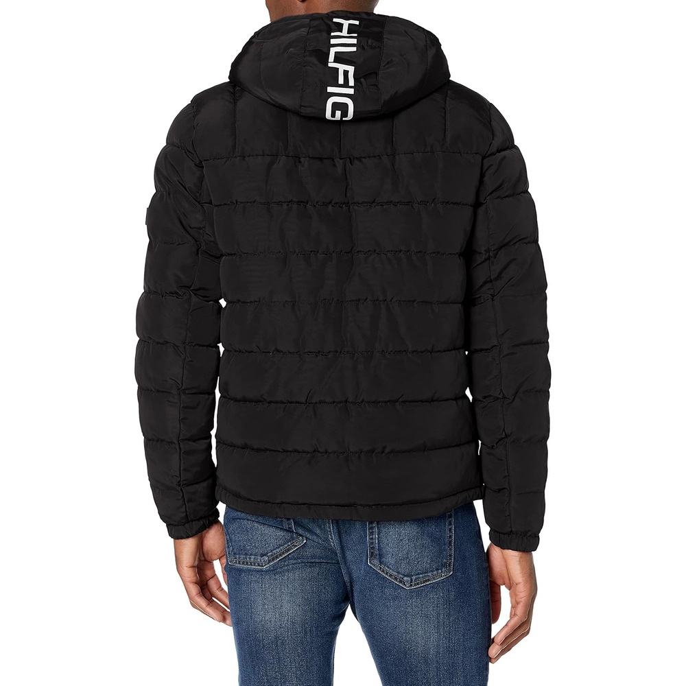 CASACA TOMMY HILFIGER ACOLCHADA RESISTENTE AL AGUA CON CAPUCHA PARA HOMBRE - 4