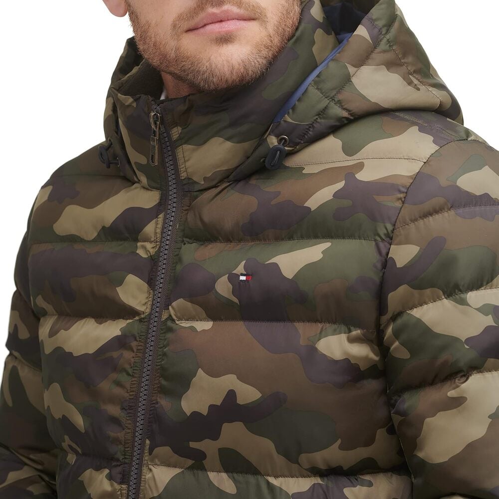 CASACA TOMMY HILFIGER ACOLCHADA CON CAPUCHA PARA HOMBRE - 5