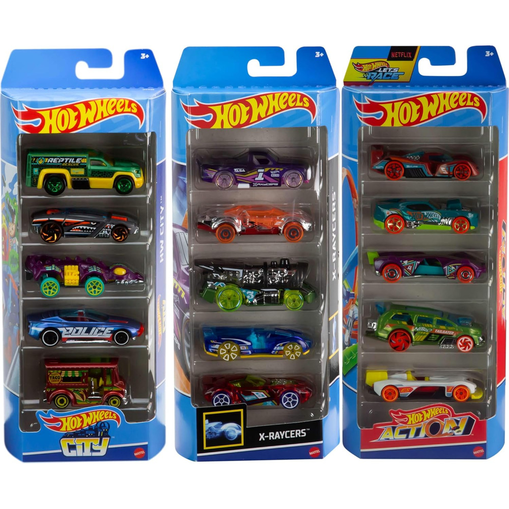 HOT WHEELS PAQUETE DE 15 AUTOS 1:64 INCLUYE HW CITY X-RAYCERS Y TRACK PACK - 2