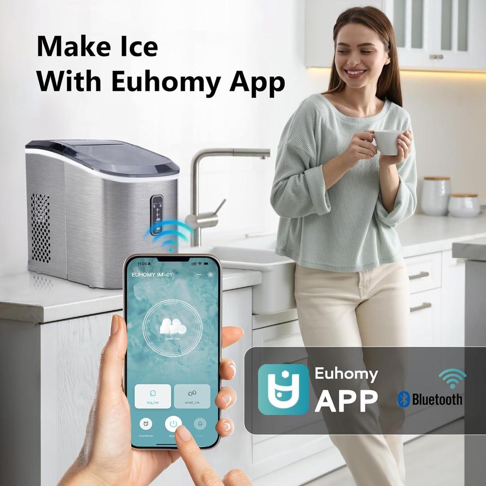 EUHOMY MÁQUINA DE HIELO SÓNICO 34 LB/24H - 2