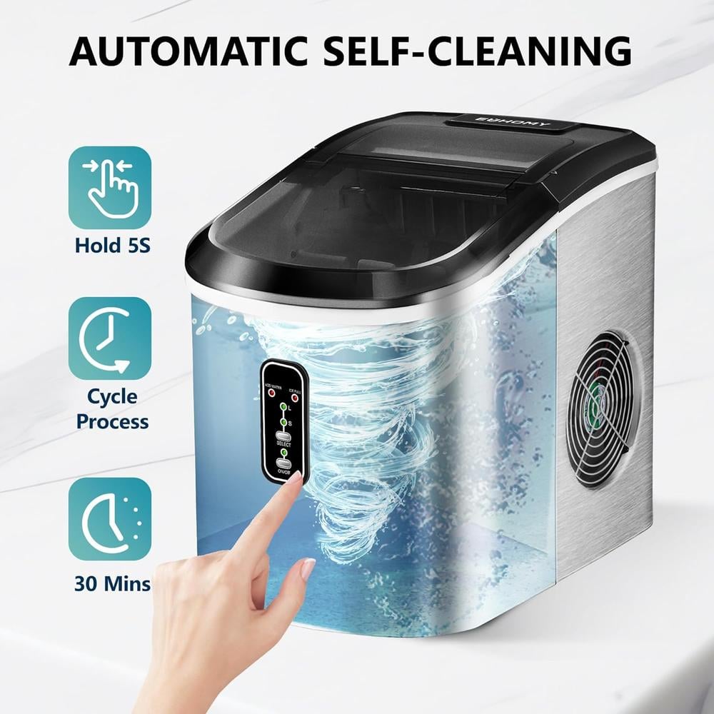 EUHOMY MÁQUINA DE HIELO SÓNICO 34 LB/24H - 5