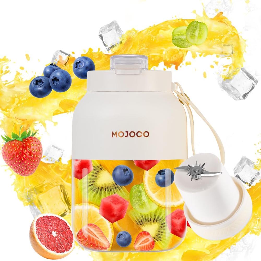 MOJOCO LICUADORA PORTÁTIL 24OZ INALÁMBRICA / RECARGABLE PARA BATIDOS | BLANCO - 1