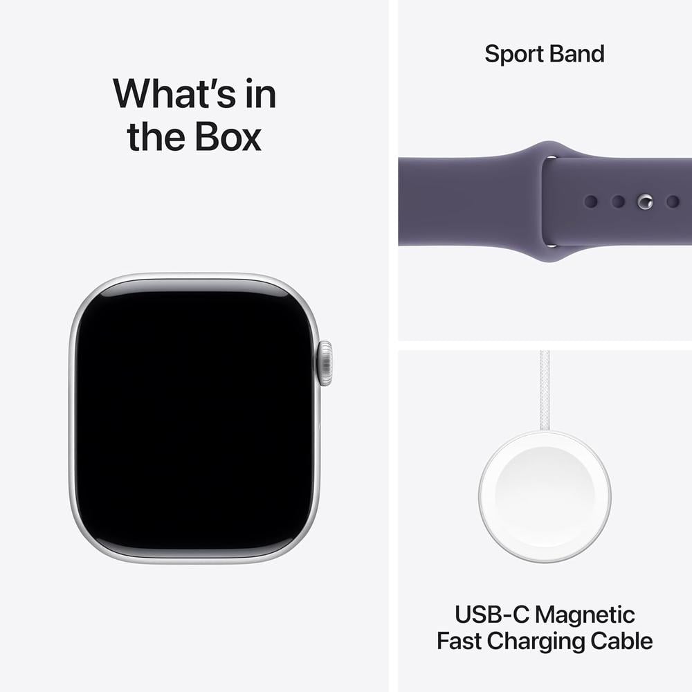 APPLE WATCH SERIES 11 (GPS + CELLULAR 46MM) | SILVER ALUMINIO + SPORT BAND PURPLE FOG M-L - 6