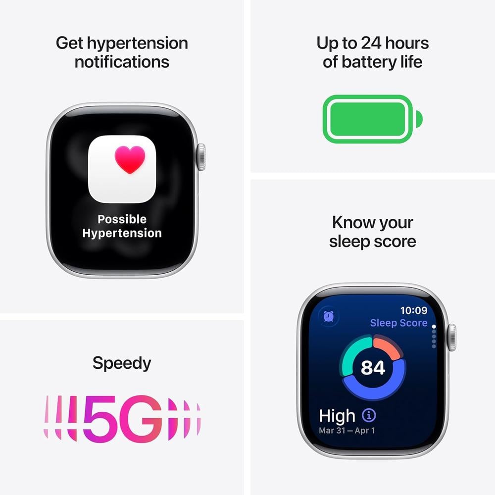 APPLE WATCH SERIES 11 (GPS + CELLULAR 42MM) | SILVER ALUMINIO + SPORT BAND PURPLE FOG S-M - 2
