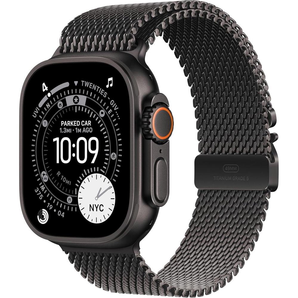 APPLE WATCH ULTRA 3 (GPS + CELLULAR 49MM) | BLACK TITANIO + MILANESE LOOP NEGRO TITANIO L - 1