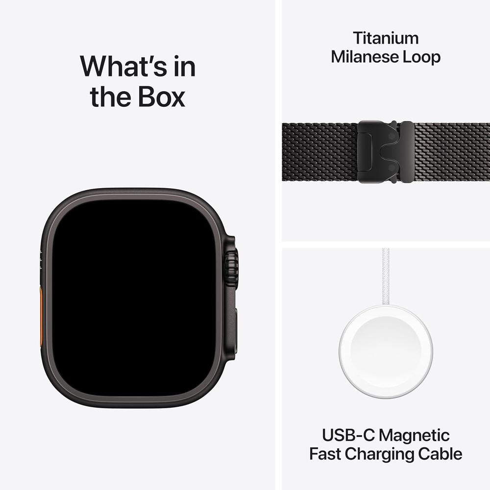 APPLE WATCH ULTRA 3 (GPS + CELLULAR 49MM) | BLACK TITANIO + MILANESE LOOP NEGRO TITANIO L - 6