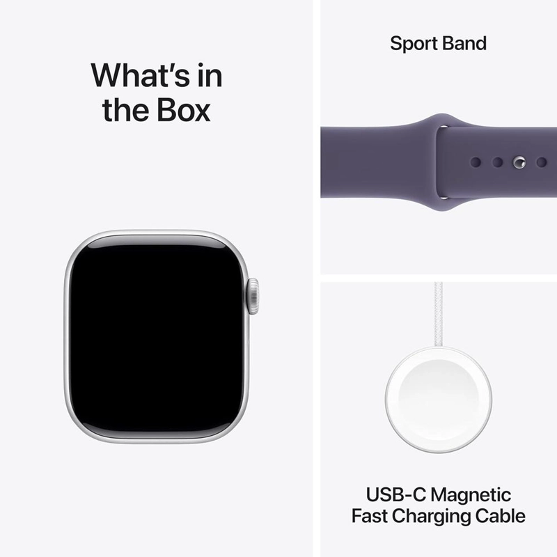 APPLE WATCH SERIES 11 SILVER ALUMINIO (GPS 42MM) + SPORT BAND PURPLE FOG S/M - 6