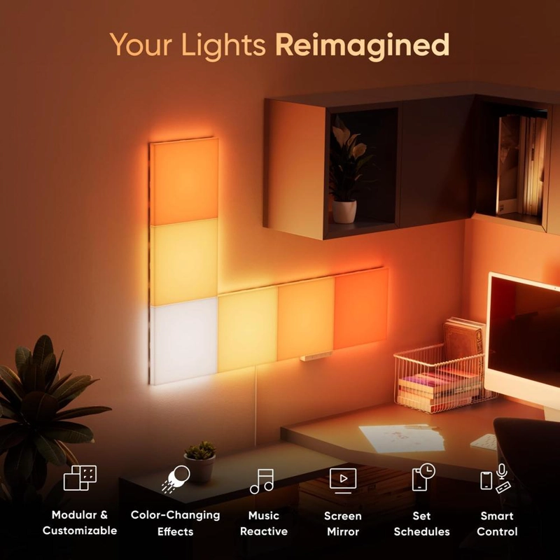 NANOLEAF BLOCKS PANELES LED DE PARED INTELIGENTES RGBW WIFI 6-PACK - 2