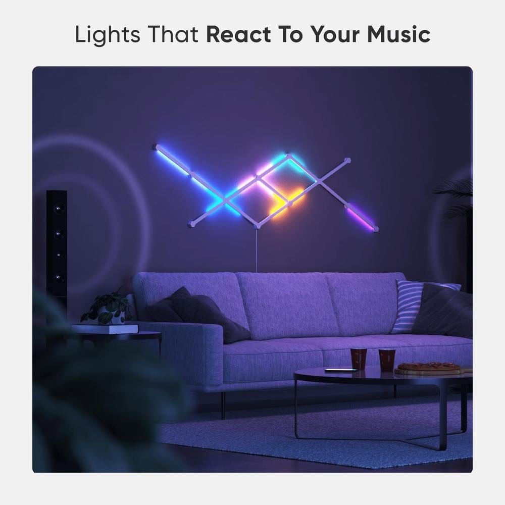 NANOLEAF LINES LUCES LED DE PARED INTELIGENTES RGBW WIFI KIT 9 BARRAS - 4