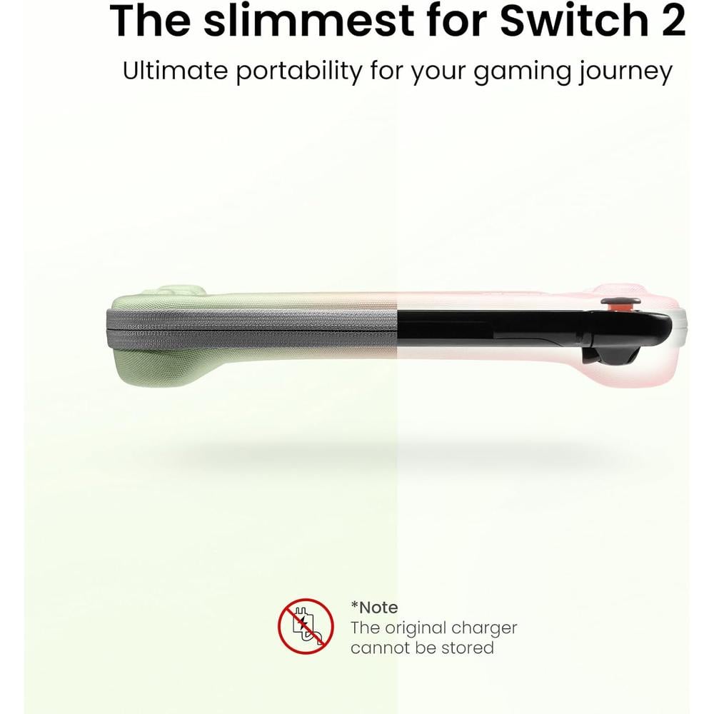 ESTUCHE SLIM PARA NINTENDO SWITCH 2 TOMTOC | VERDE CEREZA - 3