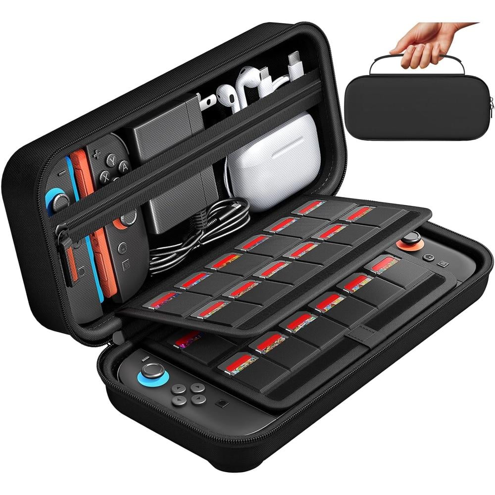 ESTUCHE DE VIAJE PARA NINTENDO SWITCH 2 DAYDAYUP | NEGRO - 1