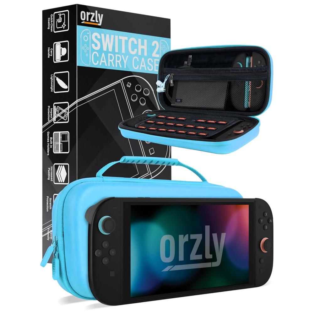 ESTUCHE DE VIAJE PROTECTOR PARA NINTENDO SWITCH 2 ORZLY | CELESTE - 1