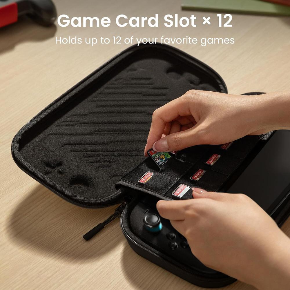 ESTUCHE SLIM PARA NINTENDO SWITCH 2 TOMTOC | NEGRO - 6