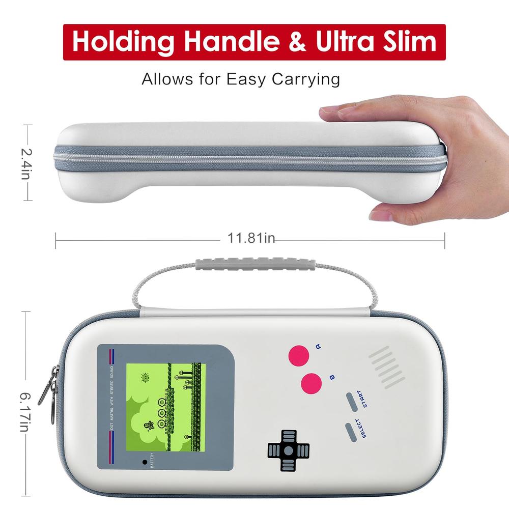 ESTUCHE DE VIAJE RETRO DMG PARA NINTENDO SWITCH 2 IVOLER | HUESO - 3