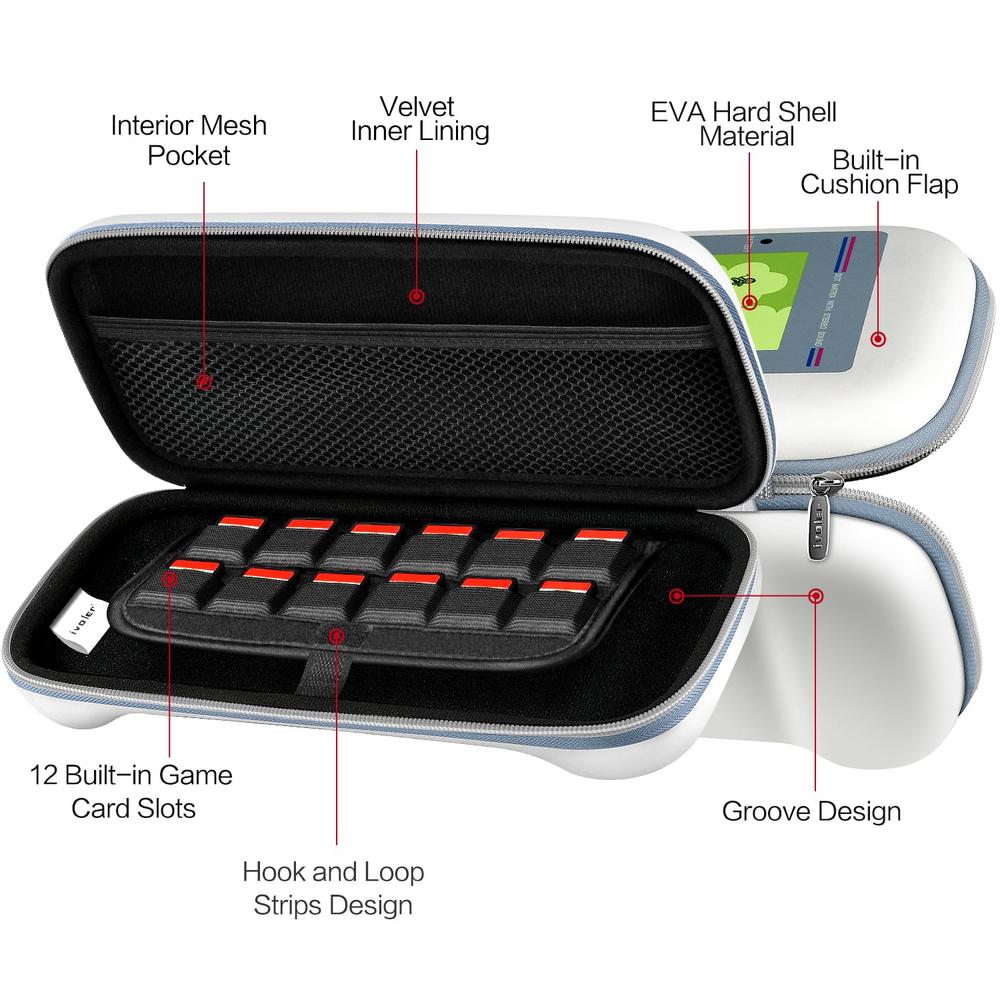 ESTUCHE DE VIAJE RETRO DMG PARA NINTENDO SWITCH 2 IVOLER | HUESO - 5