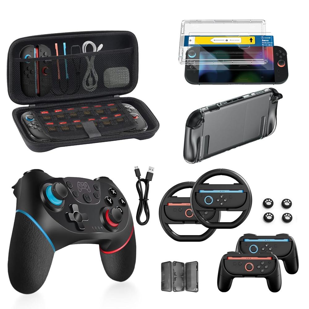KIT DE ACCESORIOS PARA NINTENDO SWITCH 2 | CUERO / NEGRO - 1
