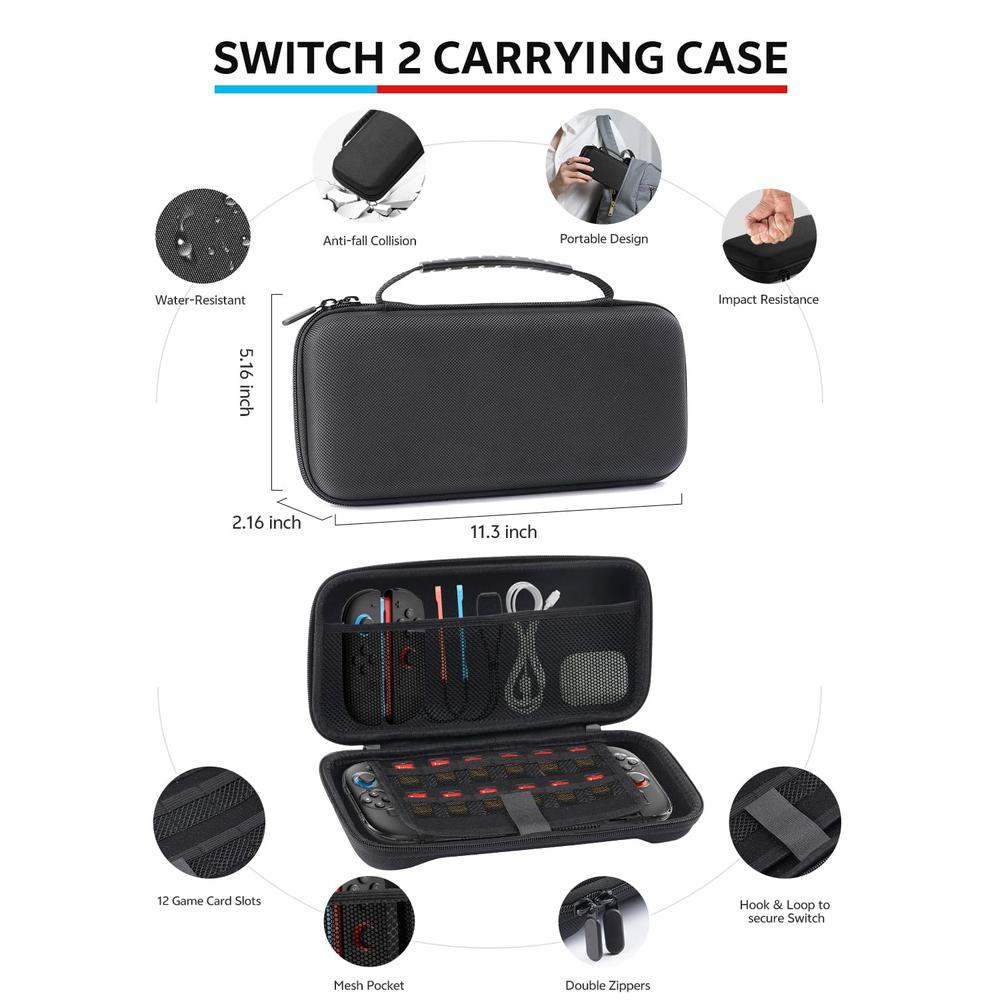 KIT DE ACCESORIOS PARA NINTENDO SWITCH 2 | CUERO / NEGRO - 4
