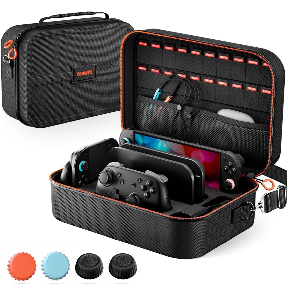 FUNDA DE TRANSPORTE PARA NINTENDO SWITCH 2 COOWPS | NEGRO - 1