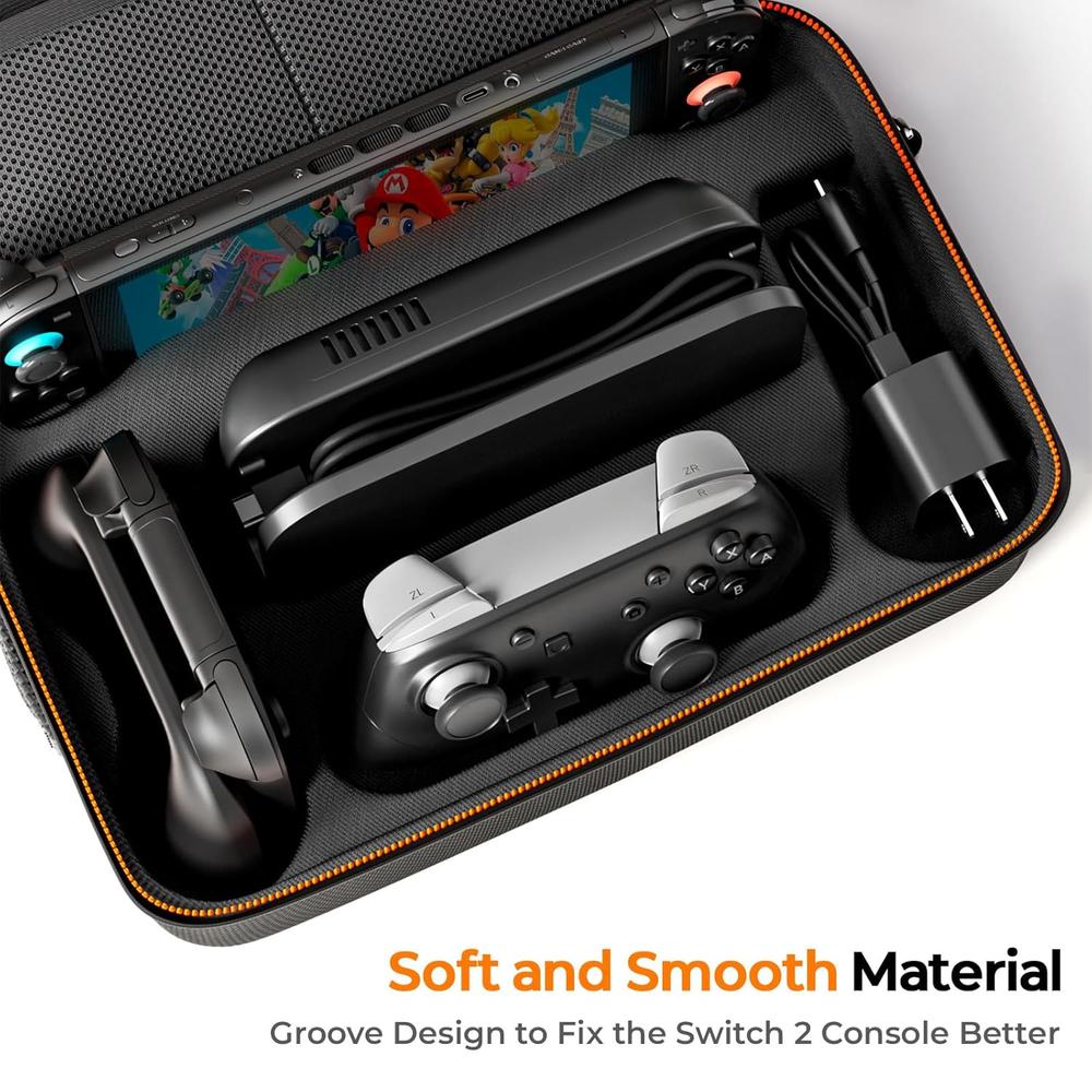 FUNDA DE TRANSPORTE PARA NINTENDO SWITCH 2 COOWPS | NEGRO - 4