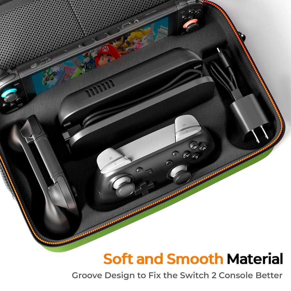 FUNDA DE TRANSPORTE PARA NINTENDO SWITCH 2 COOWPS | VERDE MUSGO - 4