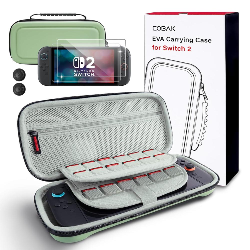 ESTUCHE DE VIAJE PARA NINTENDO SWITCH 2 COBAK | VERDE BOTELLA - 1