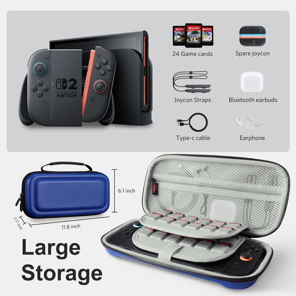 ESTUCHE DE VIAJE PARA NINTENDO SWITCH 2 COBAK | AZUL - 2