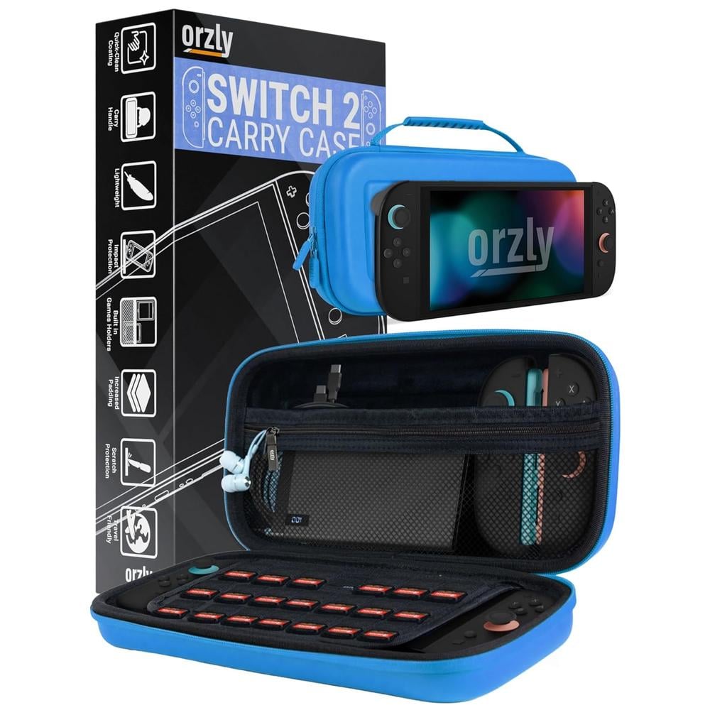 ESTUCHE DE VIAJE PROTECTOR PARA NINTENDO SWITCH 2 ORZLY | AZUL - 1