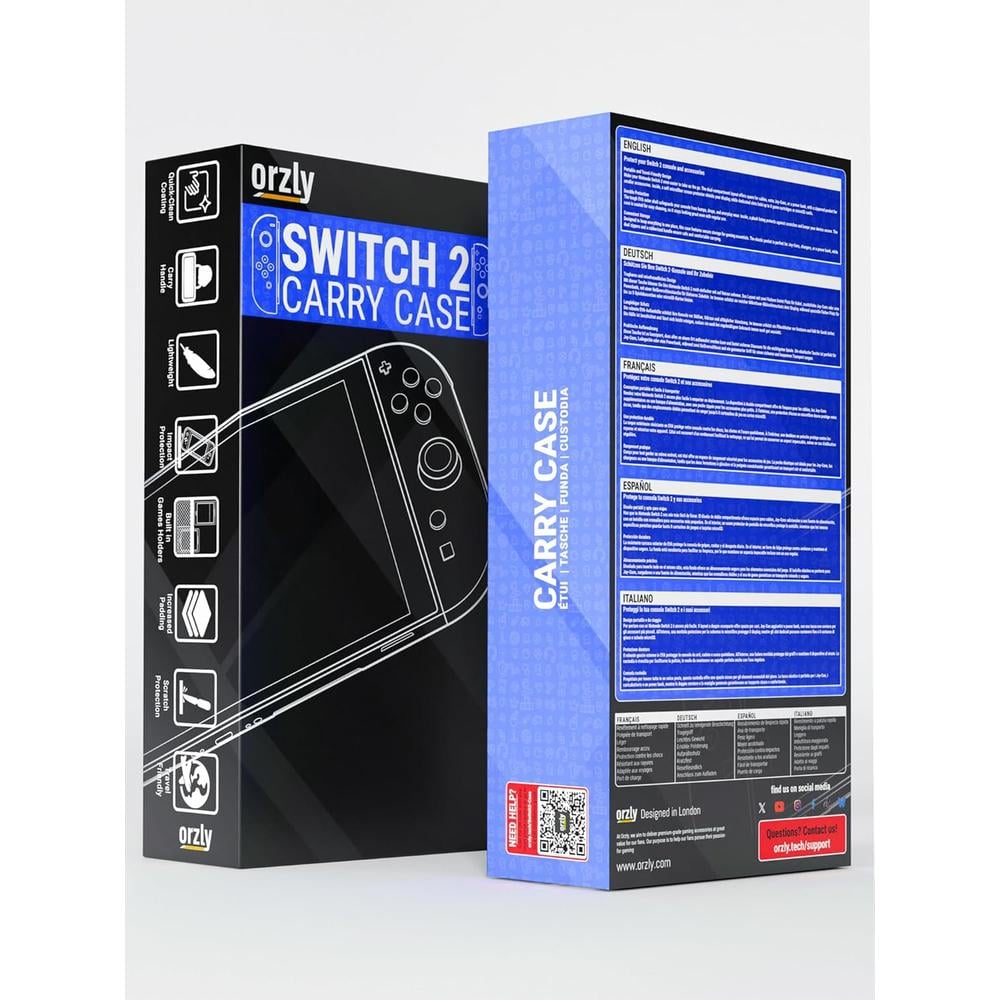 ESTUCHE DE VIAJE PROTECTOR PARA NINTENDO SWITCH 2 ORZLY | AZUL - 3