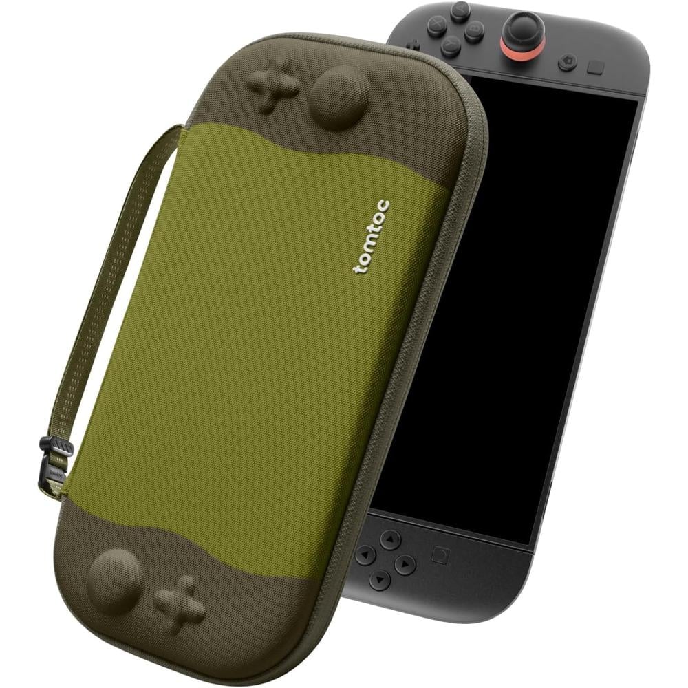 ESTUCHE SLIM PARA NINTENDO SWITCH 2 TOMTOC | VERDE MILITAR - 1