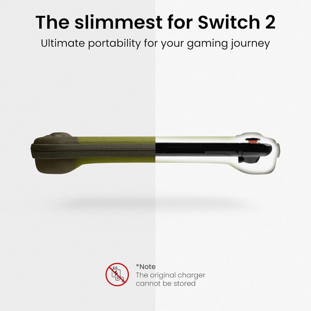 ESTUCHE SLIM PARA NINTENDO SWITCH 2 TOMTOC | VERDE MILITAR - 3
