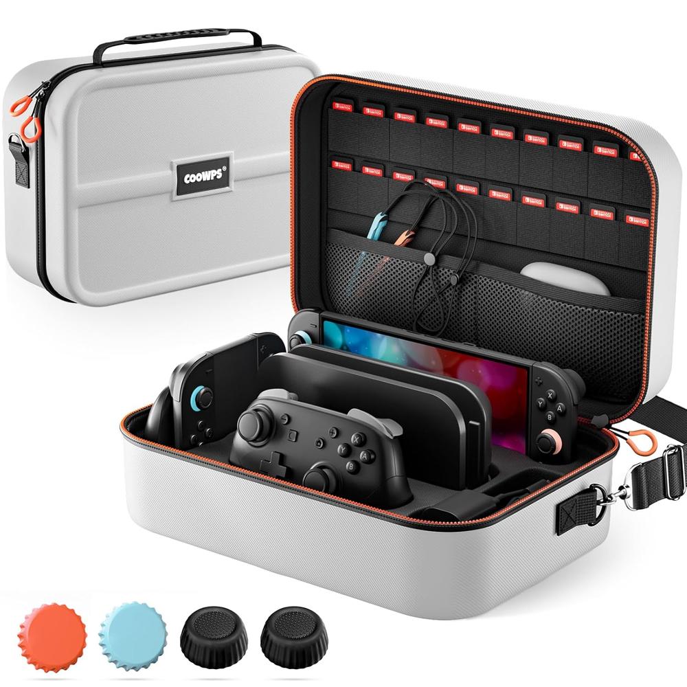 FUNDA DE TRANSPORTE PARA NINTENDO SWITCH 2 COOWPS | GRIS - 1
