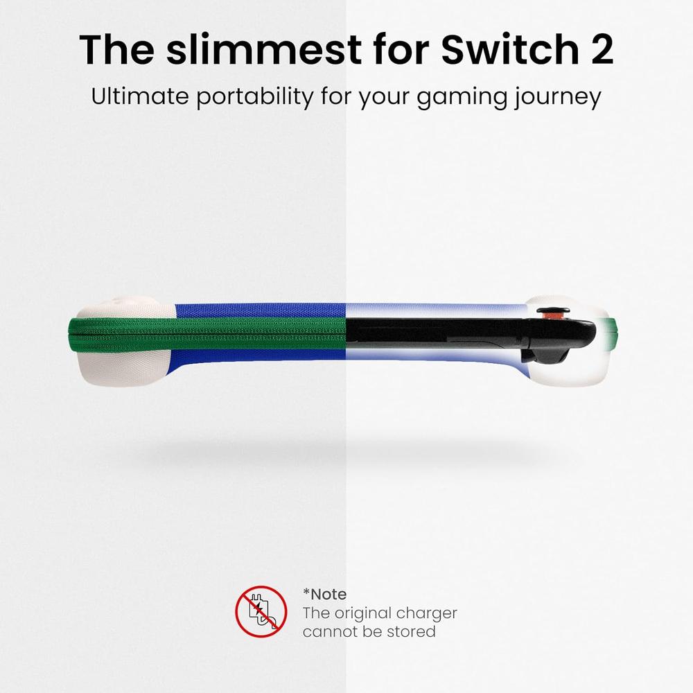 ESTUCHE SLIM PARA NINTENDO SWITCH 2 | AZUL Y BLANCO - 3