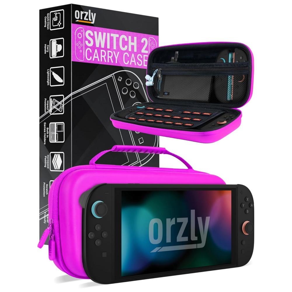 ESTUCHE DE VIAJE PROTECTOR PARA NINTENDO SWITCH 2 ORZLY | ROSADO - 1