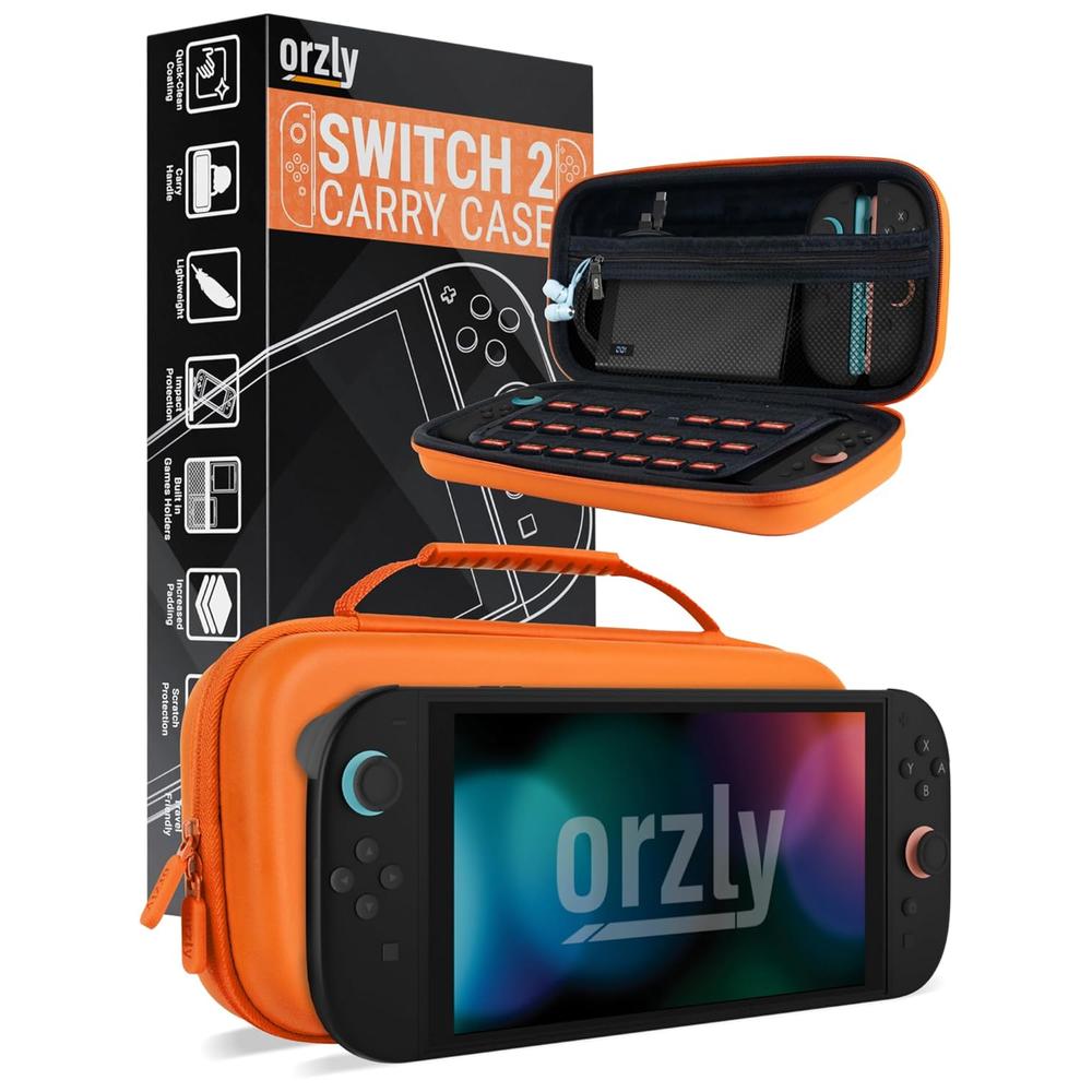 ESTUCHE DE VIAJE PROTECTOR PARA NINTENDO SWITCH 2 ORZLY | NARANJA - 1