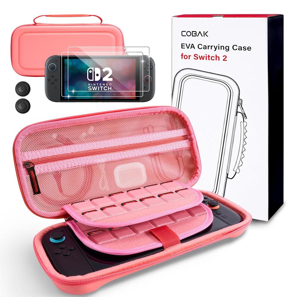 ESTUCHE DE VIAJE PARA NINTENDO SWITCH 2 COBAK | ROSADO - 1