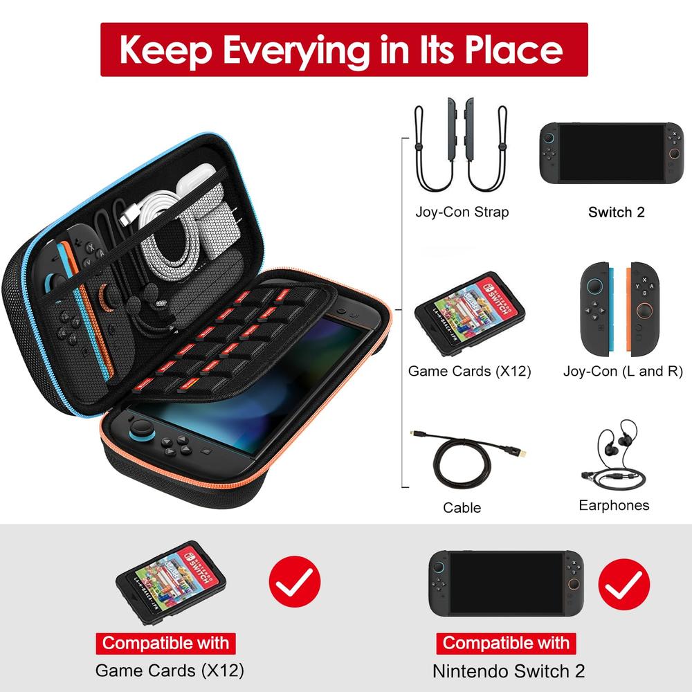 ESTUCHE DE VIAJE PARA NINTENDO SWITCH 2 | ROJO - 2