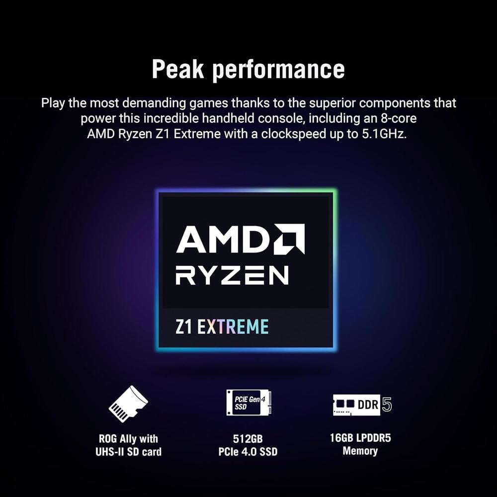 CONSOLA PORTÁTIL ROG ALLY Z1 EXTREME 16GB 512GB 7' FHD 120HZ ASUS | BLANCO - 3