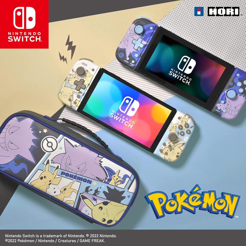 ESTUCHE DE CARGA COMPACTO PIKACHU GENGAR Y MIMIKYU PARA NINTENDO SWITCH HORI - 5