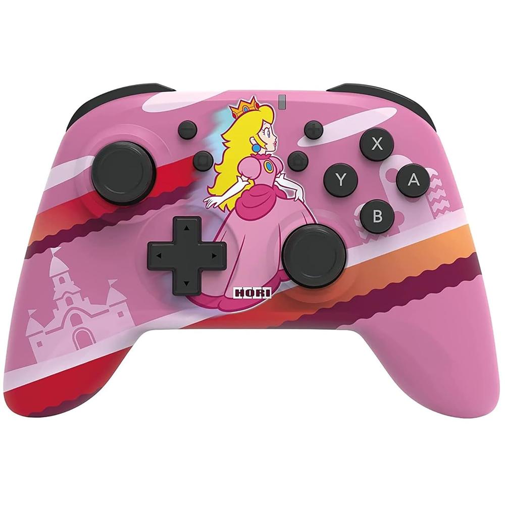 MANDO HORIPAD PRO EDICIÓN PEACH PARA NINTENDO SWITCH LICENCIADO - 1