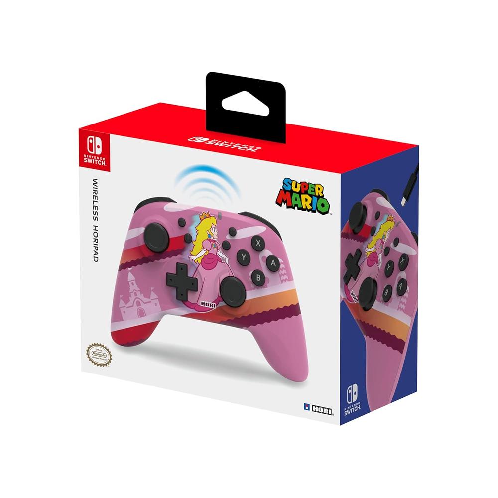 MANDO HORIPAD PRO EDICIÓN PEACH PARA NINTENDO SWITCH LICENCIADO - 2