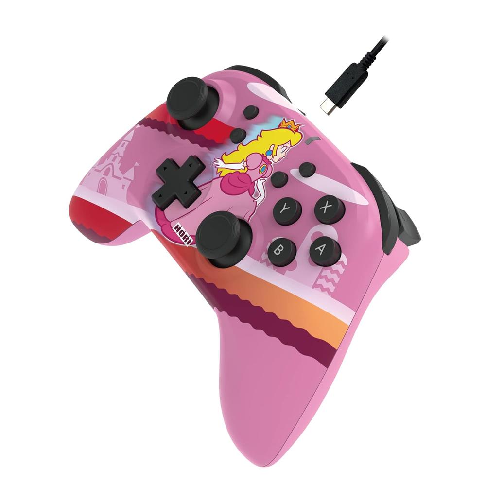 MANDO HORIPAD PRO EDICIÓN PEACH PARA NINTENDO SWITCH LICENCIADO - 4